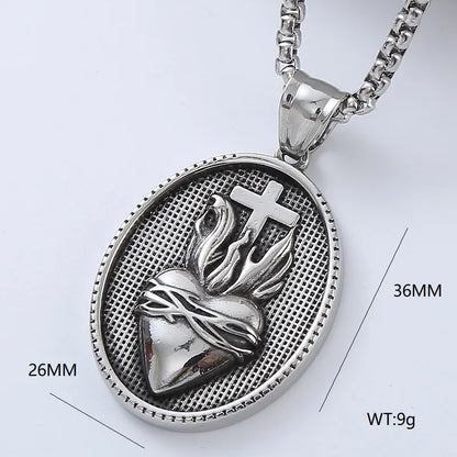 Punk Cool Style Cross 304 Stainless Steel No Inlaid Men'S Necklace Pendant