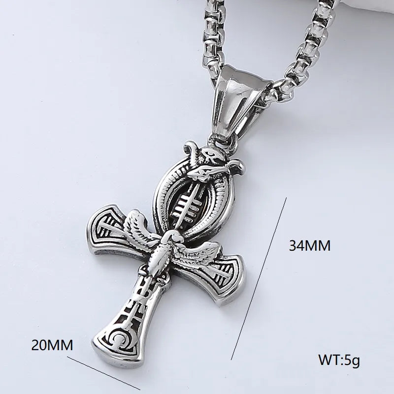 Punk Cool Style Cross 304 Stainless Steel No Inlaid Men'S Necklace Pendant