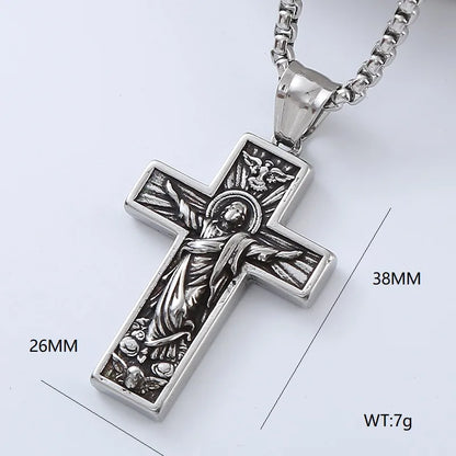 Punk Cool Style Cross 304 Stainless Steel No Inlaid Men'S Necklace Pendant