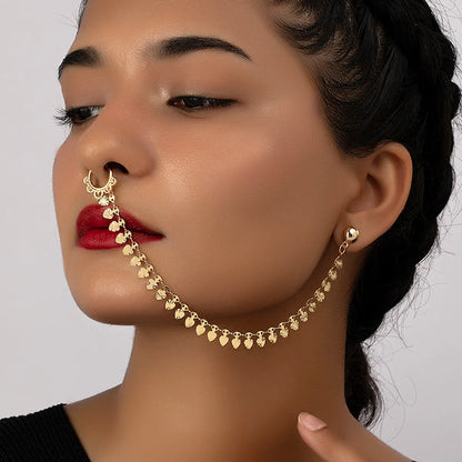 Punk Cool Style Heart Shape Alloy Plating Nose Ring