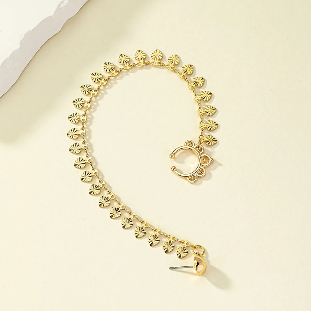 Punk Cool Style Heart Shape Alloy Plating Nose Ring