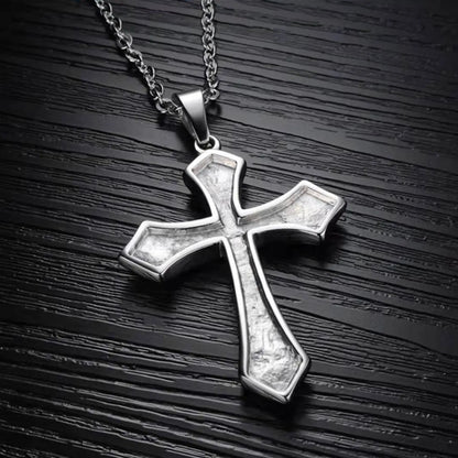 Punk Cross Alloy Plating Men's Pendant Necklace 1 Piece