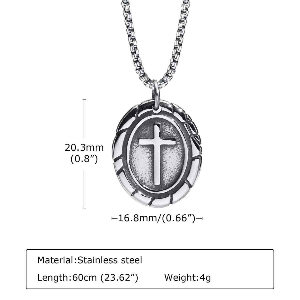 Punk Cross 201 Stainless Steel Polishing Men'S