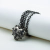 Punk Dark Style Titanium Steel Heart Shape Pendant Necklace