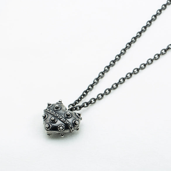 Punk Dark Style Titanium Steel Heart Shape Pendant Necklace