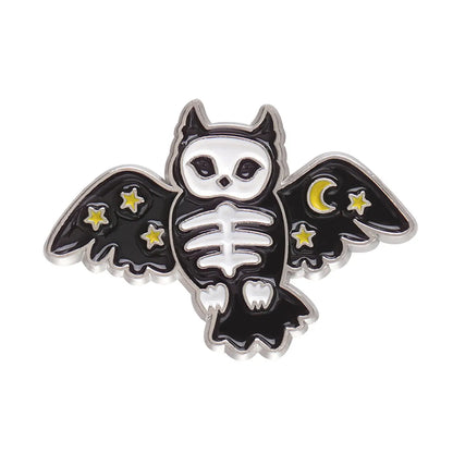 Punk Dog Bat Skull Alloy Stoving Varnish Unisex Brooches