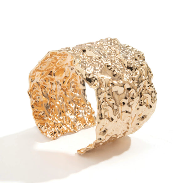 Punk Exaggerated Metal Hemp Alloy Bracelet With Electroplating For Female Hip Hop Style