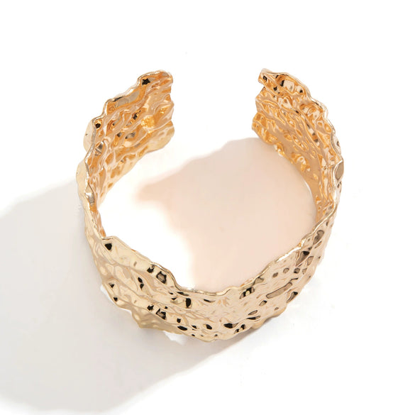 Punk Exaggerated Metal Hemp Alloy Bracelet With Electroplating For Female Hip Hop Style