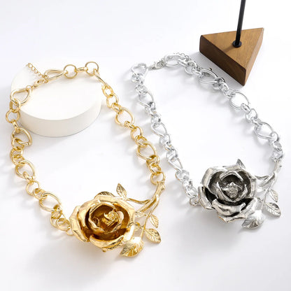 Punk Flower Alloy Wholesale Necklace