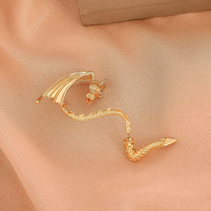 Punk Flying Dragon Ear Clip Fashion Creative Dragon Alloy Earring