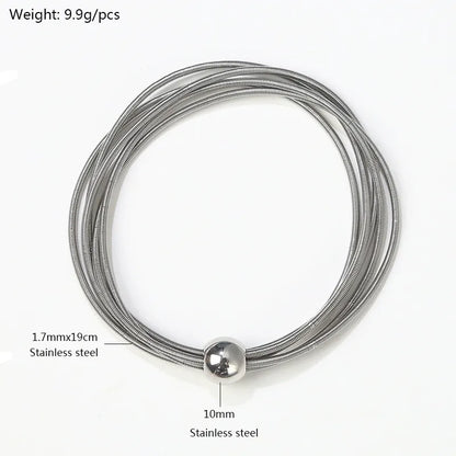 Punk Geometric 304 Stainless Steel Polishing Unisex Bangle