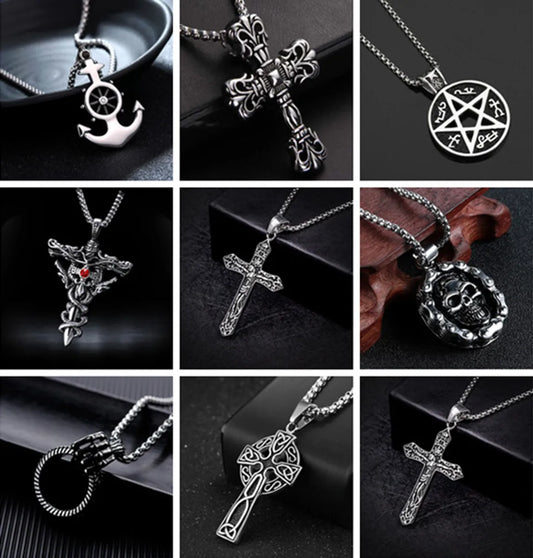 Punk Geometric Alloy Plating Men's Necklace