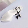 Punk Geometric Conical Sterling Silver Stoving Varnish Drop Earrings 1 Pair