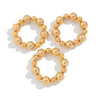 Punk Geometric Resin Beaded Elastic Bracelet For Women With Electroplating