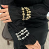 Punk Geometric Resin Beaded Elastic Bracelet For Women With Electroplating