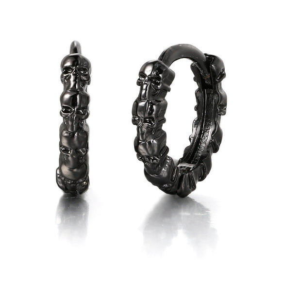 Punk Geometric Skull Copper Earrings