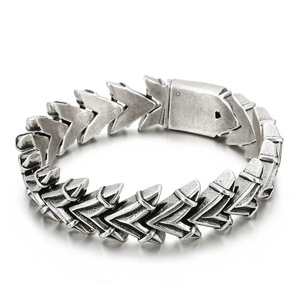 Punk Geometric Stainless Steel Men'S Bracelets