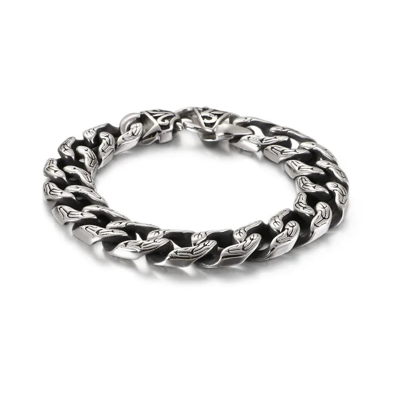 Punk Geometric Stainless Steel Men'S Bracelets