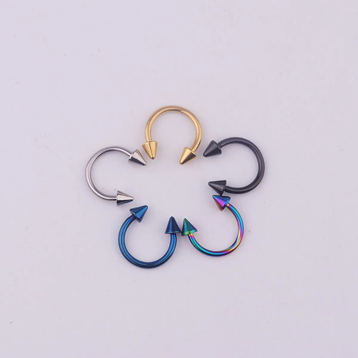 Punk Geometric Stainless Steel Plating Nose Ring