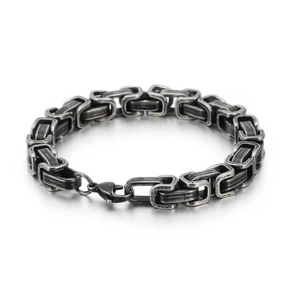 Punk Geometric Titanium Steel Men'S Bracelets