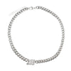 Punk Gothic Style Titanium Steel Cuban Chain Unisex Necklace With Geometric Design And Polishing Treatment