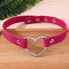 Punk Heart Shape Pu Leather  Choker