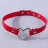 Punk Heart Shape Pu Leather  Choker