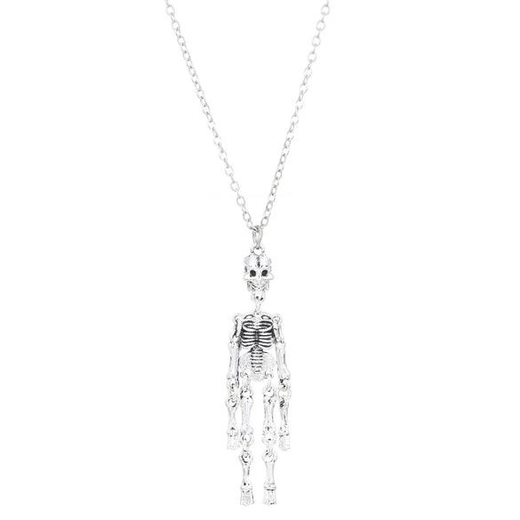 Punk Hip Hop Alloy Skull Pendant Necklace With Cartoon Characters Electroplated For Men And Women