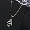 Punk Hip Hop Alloy Skull Pendant Necklace With Cartoon Characters Electroplated For Men And Women