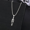 Punk Hip Hop Alloy Skull Pendant Necklace With Cartoon Characters Electroplated For Men And Women