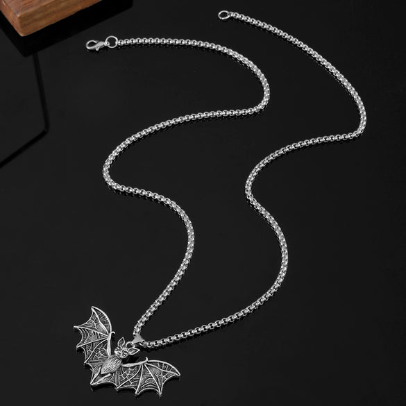 Punk Hip Hop Alloy Skull Pendant Necklace With Cartoon Characters Electroplated For Men And Women