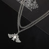 Punk Hip Hop Alloy Skull Pendant Necklace With Cartoon Characters Electroplated For Men And Women