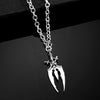 Punk Hip Hop Alloy Skull Pendant Necklace With Cartoon Characters Electroplated For Men And Women
