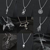Punk Hip Hop Alloy Skull Pendant Necklace With Cartoon Characters Electroplated For Men And Women