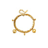 Punk Hip Hop Retro Double Layer Love Round Beads Titanium Steel Electroplated Women's Pendant Chain Bracelet