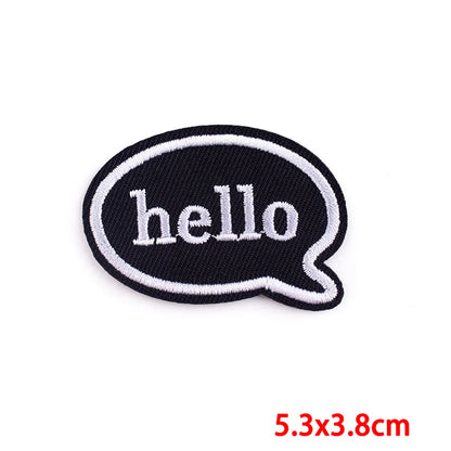 Punk Letter Embroidery Thread Cloth Sticker 1 Piece