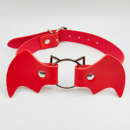 Punk Modern Style Streetwear Animal Bat Pu Leather Women's Choker