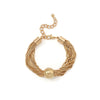 Punk Multilayer Chain Stacked Necklace Geometric Ball Style With Plastic Resin Material And Electroplating Process And Letters Numbers Text Pattern For Women