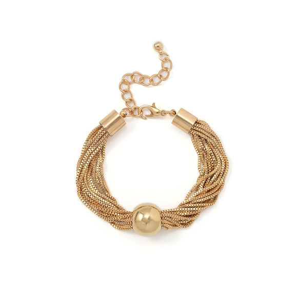 Punk Multilayer Chain Stacked Necklace Geometric Ball Style With Plastic Resin Material And Electroplating Process And Letters Numbers Text Pattern For Women
