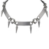 Punk Rivet Choker Necklace With Polished Stainless Steel Geometric Pendant And Oshaped Chain Unisex Casual Hiphop Jewelry