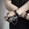 Punk Rivet Skull Alloy Handmade Men's Bracelet