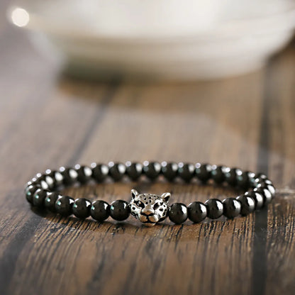 Punk Simple Style Animal Cross Alloy Mixed Materials Beaded Unisex Bracelets