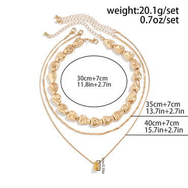 Punk Simple Style Geometric Water Droplets Alloy Copper Wholesale Pendant Necklace Choker