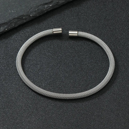 Punk Simple Style Oval Stainless Steel Plating Unisex Bangle