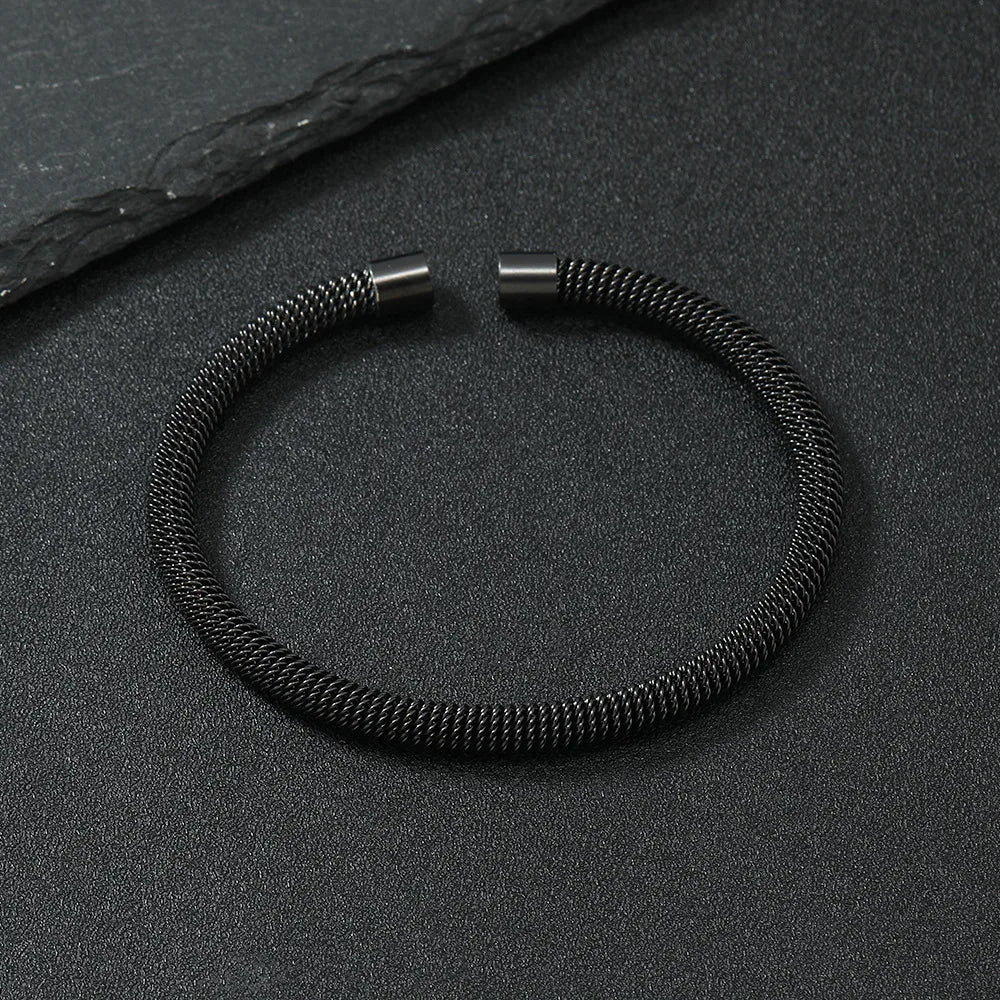 Punk Simple Style Oval Stainless Steel Plating Unisex Bangle