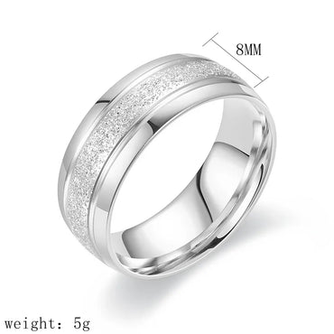 Wholesale Jewelry Punk Simple Style Round Titanium Steel 18K Gold Plated Rings