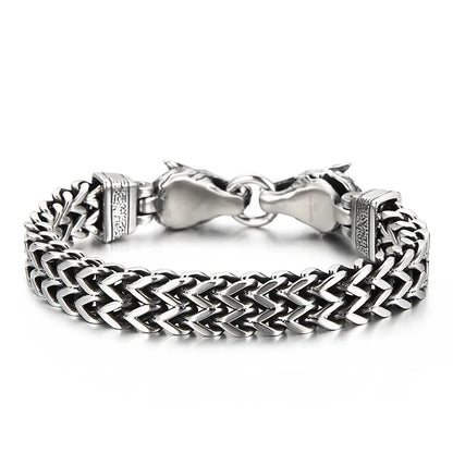 Punk Simple Style Wolf Stainless Steel Men'S Bracelets