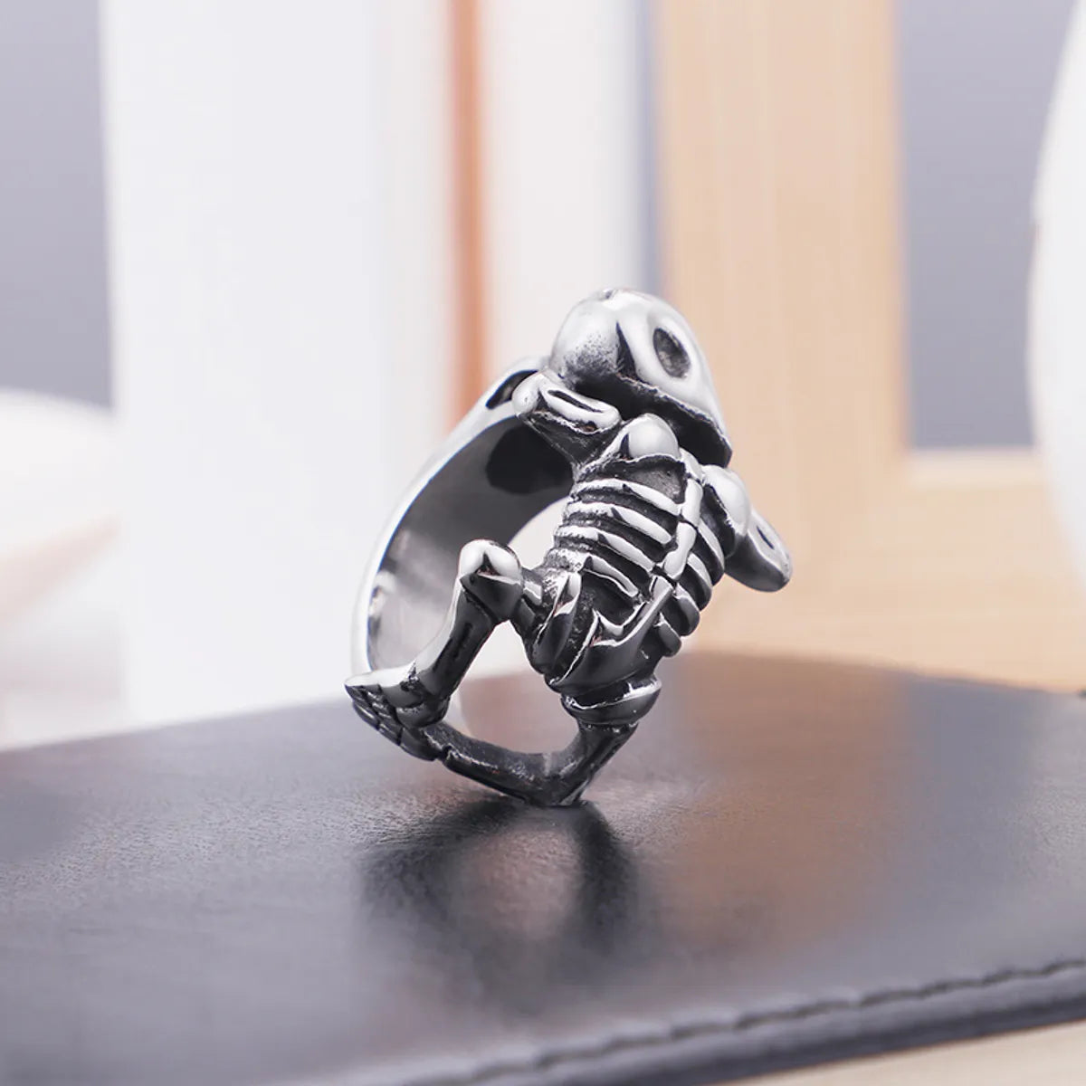 Punk Skeleton Titanium Steel Rings Bracelets