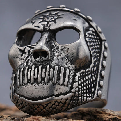 Punk Skull 304 Stainless Steel Carving Men'S Rings