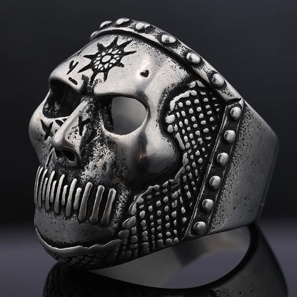 Punk Skull 304 Stainless Steel Carving Men'S Rings